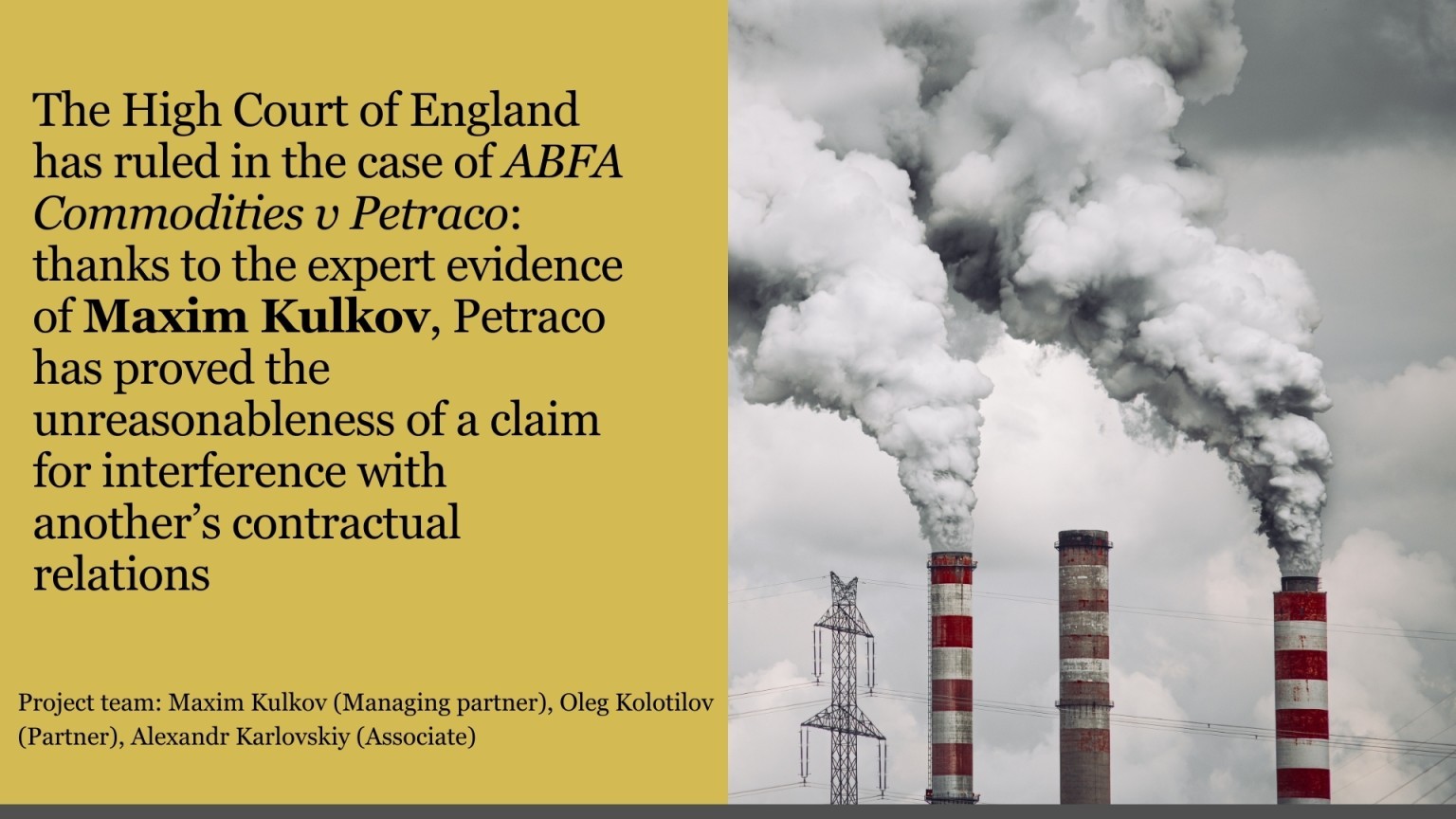 The High Court of England has ruled in the case of ABFA Commodities v ...